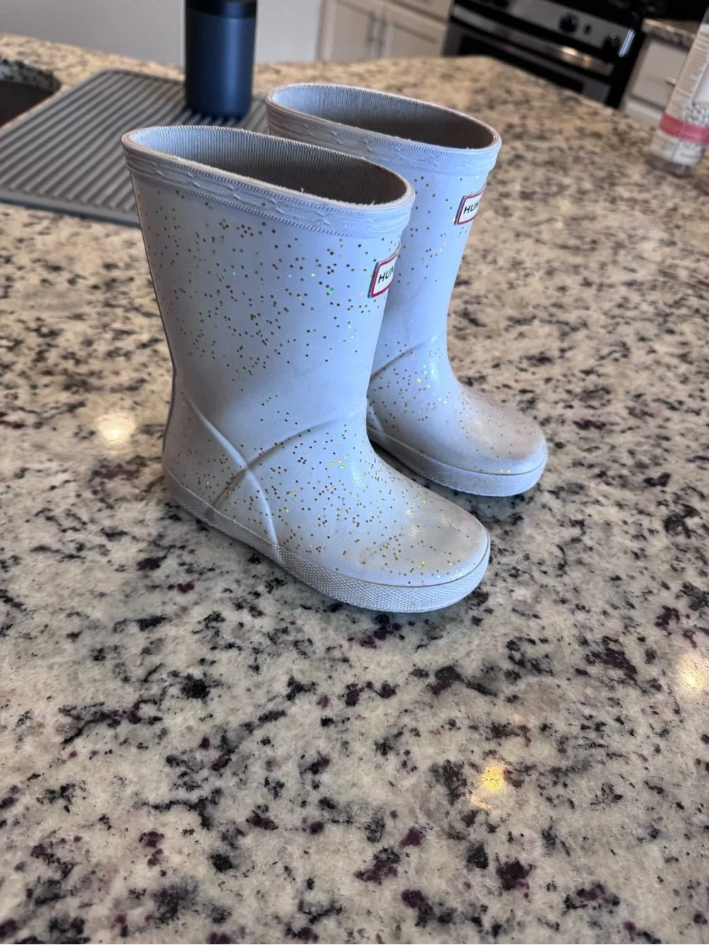 Hunter Kids purple Glitter Rain Boots